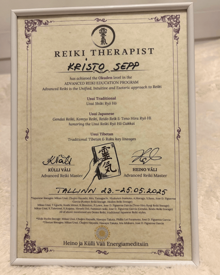 Energiaterapeut Kristo Sepp - massöör, kehaterapeut